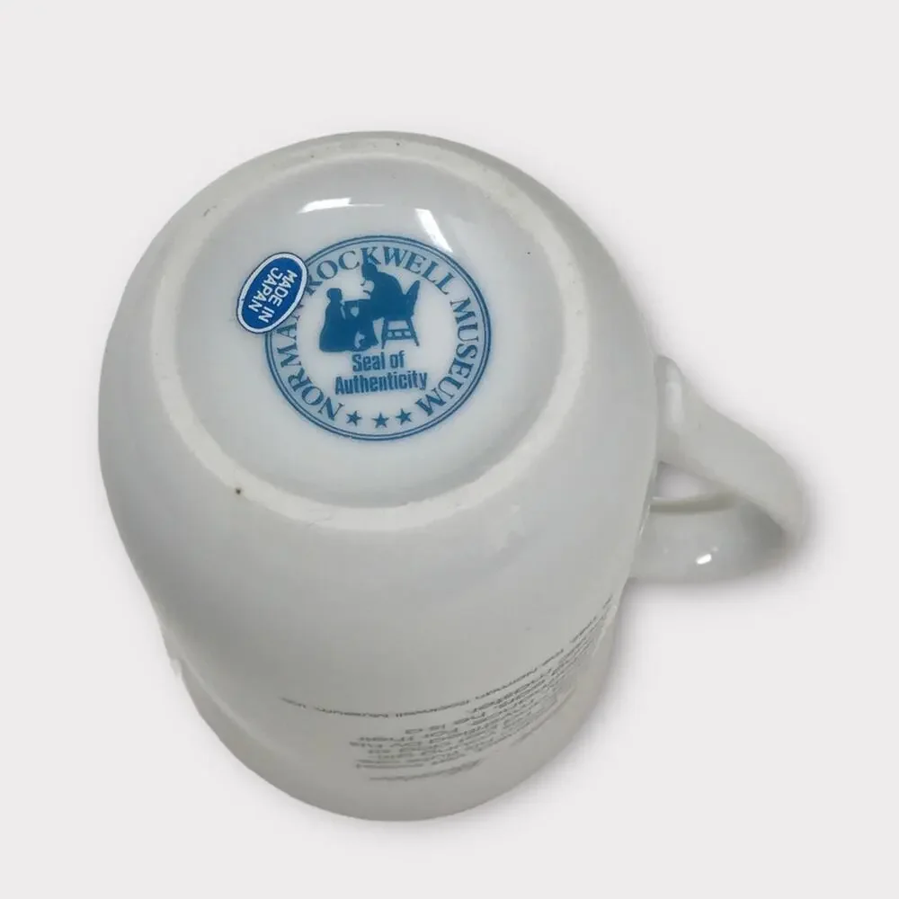 Norman Rockwell 2 Porcelain Mugs 